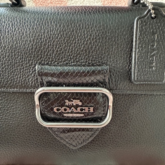 NWT snake trim Morgan satchel - Picture 2 of 9